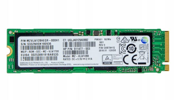 DYSK SSD SAMSUNG PM961 MZVLW128HEGR 128GB M.2 NVME