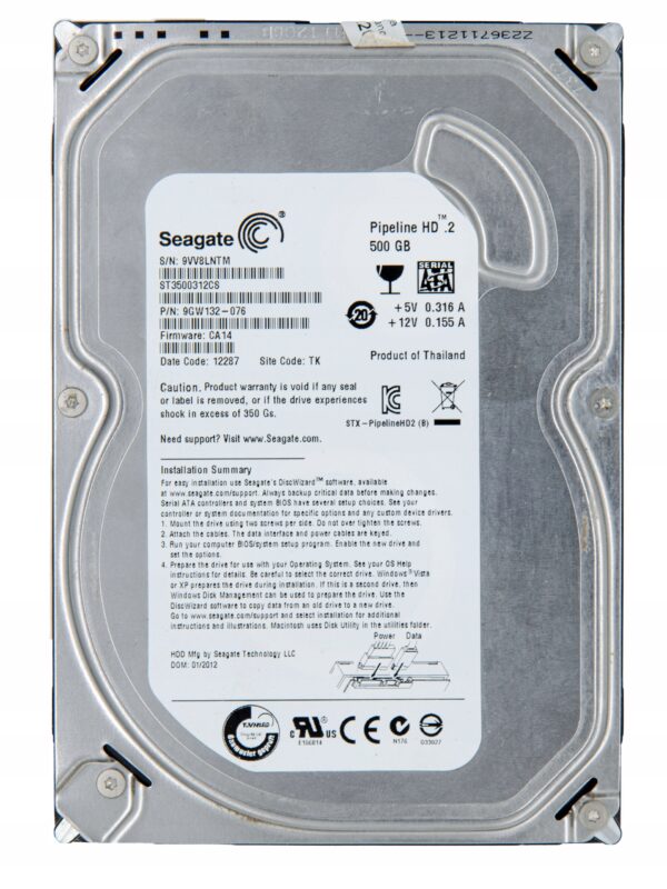 Dysk twardy Seagate Pipeline HD.2 ST3500312CS 500GB SATA II 3,5"