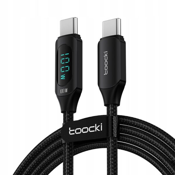 Kabel Toocki USB typ C - USB typ C 2 m czarny