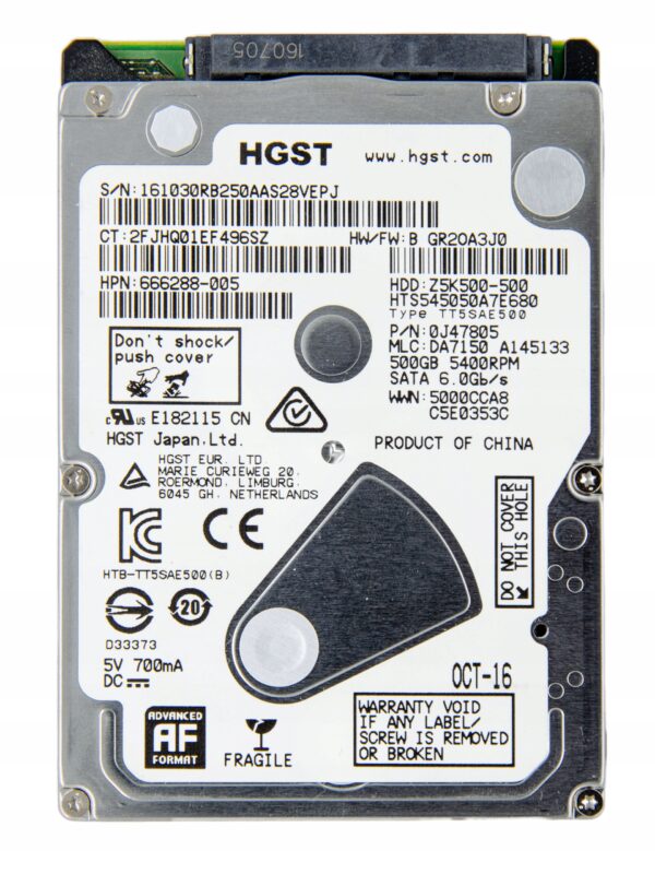 Dysk twardy HGST HTS545050A7E680 | 0J47805 | 500GB SATA 2,5"