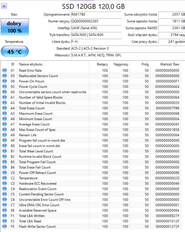 Dysk SSD Goldenfir T650-128GB 128GB 2,5" SATA III - obrazek 3