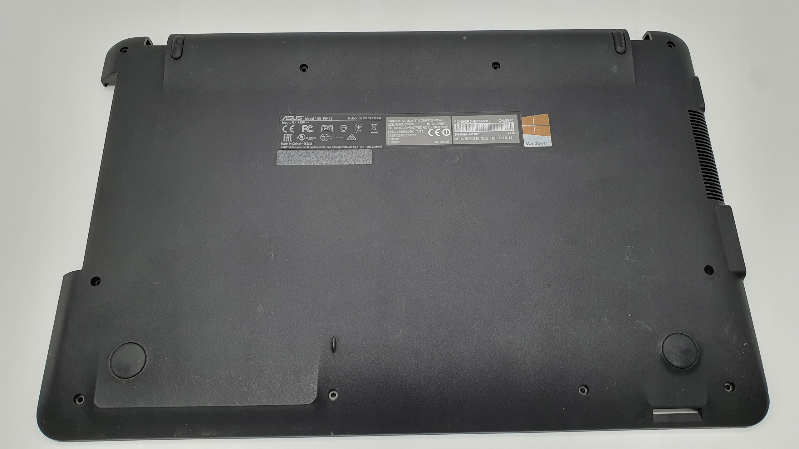 Obudowa Kadłubek ASUS F540S A540 F540 R540 X540